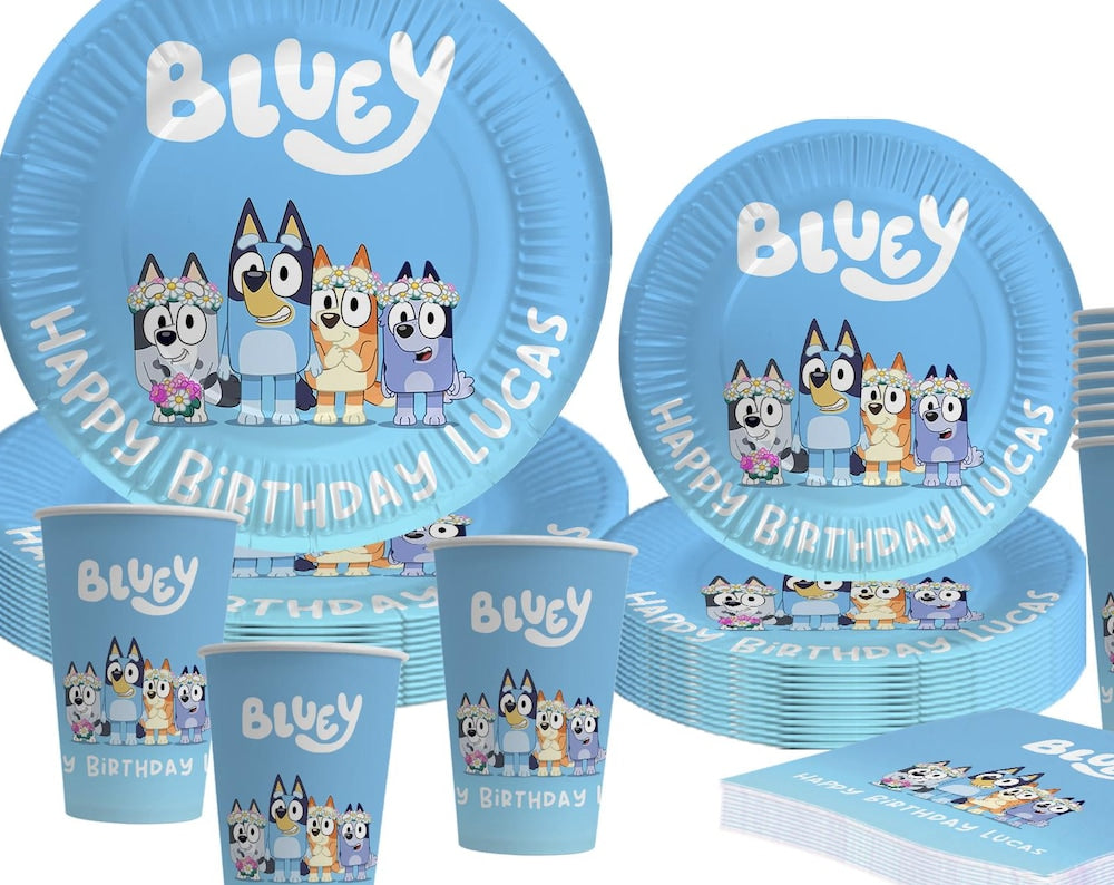 Personalised Bluey & Bingo Character Party Supplies